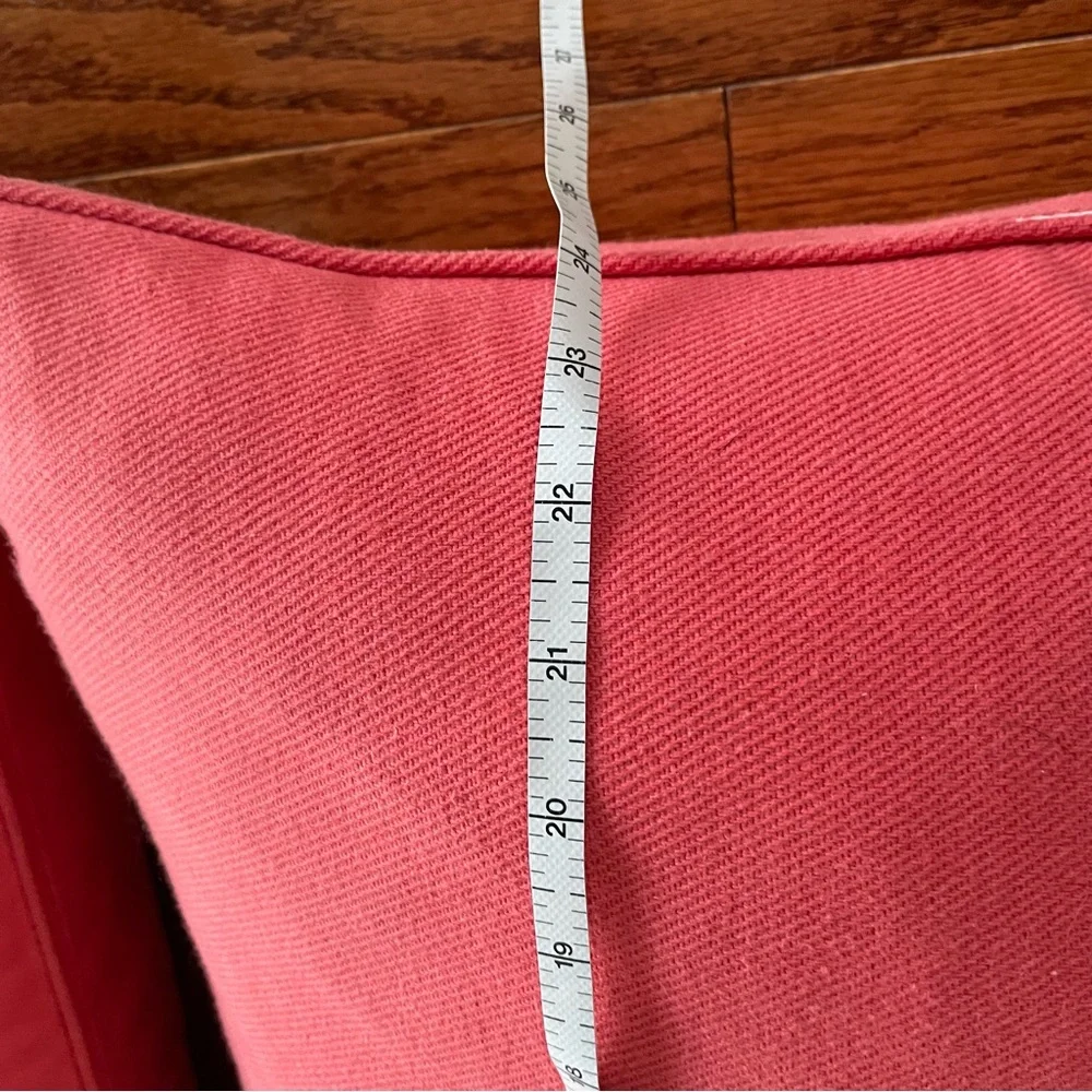 Ralph Lauren Red Cotton Lumber Pillowcases with Feather Pillows Set of 2